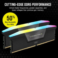 CORSAIR VENGEANCE RGB DDR5 RAM 32GB (2x16GB) 5200MHz CL40 Computer Memory - Black (Intel XMP, iCUE Compatible) - CMH32GX5M2B5200C40 - Image 3