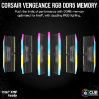 CORSAIR VENGEANCE RGB DDR5 RAM 32GB (2x16GB) 5200MHz CL40 Computer Memory - Black (Intel XMP, iCUE Compatible) - CMH32GX5M2B5200C40 - Image 4