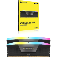 CORSAIR VENGEANCE RGB DDR5 RAM 32GB (2x16GB) 5600MHz CL40 Computer Memory - Black (Intel XMP, iCUE Compatible) - CMH32GX5M2B5600C40K