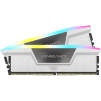 Corsair VENGEANCE RGB DDR5 64GB (2 x 32GB) Desktop Memory Kit, 6000MHz Speed, CAS 40 Latency, 1.35 Voltage, Overclocking PMIC, XMP 3.0 / Intel 600 Series Compatibility, White | CMH64GX5M2B6000C40W