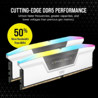 CORSAIR VENGEANCE RGB DDR5 RAM 64GB (2x32GB) 5600MHz CL40 Computer Memory - White (Intel XMP, iCUE Compatible) - CMH64GX5M2B5600C40W - Image 4