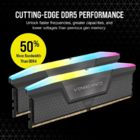 Corsair VENGEANCE RGB DDR5 64GB (2x32GB) 6000MHz C40 Desktop Memory Kit - Black, Dynamic Ten-Zone RGB Lighting, Onboard Voltage Regulation, AMD EXPO Compatibility - Image 3