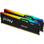 Kingston Fury Beast RGB DDR5 32GB (2x16GB) 6000MT/s CL40 DIMM Desktop Gaming Memory Kit - KF560C40BBAK2-32