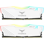 TEAMGROUP T-Force Delta RGB DDR4 16GB (2x8GB) 3600MHz CL18 Desktop Gaming Memory Module Ram - White | TF4D416G3600HC18JDC01