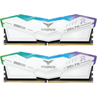 TEAMGROUP T-Force Delta RGB DDR5 RAM 32GB (2x16GB) 6000MHz PC5-48000 CL38 Desktop Memory Module - White