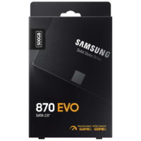 SAMSUNG 870 Evo 500GB 2.5" SATA III Internal SSD, Solid State Drive (SSD) MZ-77E500BW, Speeds Up to 560MB/s Read, 530MB/s Write