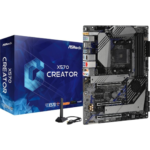 ASRock AMD Ryzen X570 Creator ATX Motherboard, AMD X570 Chipset, Supports AM4 Processors, Max Memory 128GB (4x32GB) DDR4 4666+, PCIe 4.0, Dual M.2 SSD Slots, Gigabit Ethernet, Wi-Fi 6, Thunderbolt 3 | 90-MXBAW0-A0UAYZ