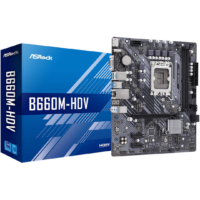 ASRock B660M-HDV Mowjat ATX Motherboard, LGA1700, Intel B660 Chipset, Dual Channel DDR4 (Up to 64GB), PCIe 4.0 x16, Gigabit LAN, M.2 SATA3, HDMI & DisplayPort | 90-MXBH40-A0UAYZ