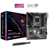 ASRock Phantom Gaming Z790 Lightning WiFi LGA 1700 Intel Motherboard, Supports 14th, 13th, 12th Gen Intel® Core™ Processors, Dual Channel DDR5, PCIe 5.0 x16, Wi-Fi Enabled, SATA 6Gb/s, USB 3.2 | 90-MXBM80-A0UAYZ
