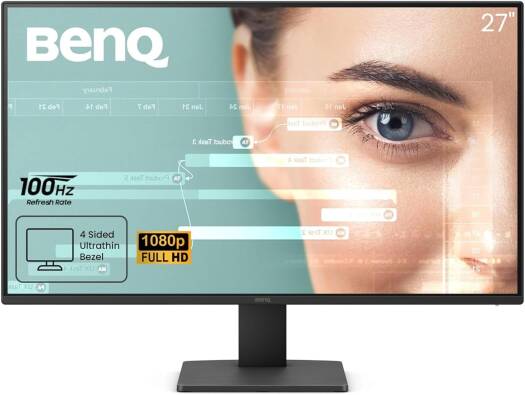 BenQ 2 BenQ MOBIUZ EX271Q Gaming Monitor, 27" IPS Display, QHD Resolution, 180Hz Refresh Rate, 1ms (GtG) Response Time, AMD FreeSync Technology, 1.07b Color Display, White | EX271Q - Image 1