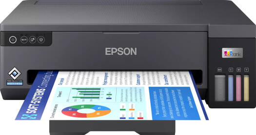 Ink Bottles1 Epson L11050 Printer, Up to 15 IPM Print Speed, Wi-Fi Direct, High Yield Ink Bottles, Epson Connect, Integrated Front Facing Ink Tank System, Bi-Directional Printing, Black | C11CK39403DA - Image 1