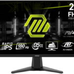 MSI MAG 275F Gaming Monitor, 27" Rapid IPS Display, FHD Resolution, 180Hz Refresh Rate, 0.5ms (GtG) Response Time, Adaptive Sync Technology, 1.07b Color Support, Anti-Flicker, Black | 9S6-3CE21M-009