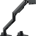 SilverStone ARM14 Single Monitor Arm w/ Heavy-Duty Gas Spring Design & Versatile Adjustability, For Monitors Up To 49" & 20kg Weight, VESA Mounting Interface, 100mm Mounting Hole, Black | SST-ARM14B