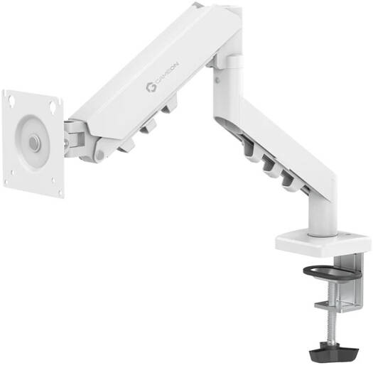 Monitor Mounts2 GAMEON GO-5501 Gas Mechanical Spring Monitor Arm, Fits 17"-32" Screen Size, 2-9kg Weight Capacity, 360° Rotary VESA Plate, Swiveling Arm, Built-in Cable Management, White | GO-5501 - Image 1
