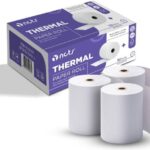 NCTS 80x80mm Premium POS Receipt Thermal Paper Roll Box, High-Sensitivity POS Premium Cash Register Till Rolls, 50-Pieces | NCTS-80x80mm