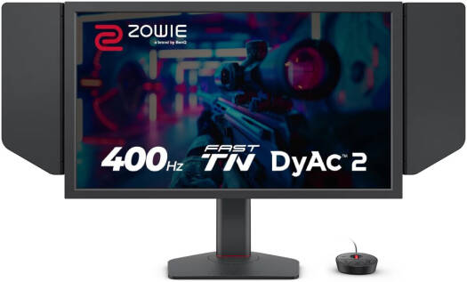 benq1 BenQ Zowie XL2566X+ Gaming Monitor, 24" TN Display, FHD Resolution, Up to 400Hz Refresh Rate, DyAc 2 Technology, Black eQualizer, Color Vibrance, S Switch, Shielding Hood, Black | XL2566X+ - Image 1