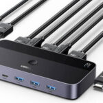 Ugreen 2 In 1 USB 3.0 KVM Switch HDMI With 3 USB + 1 Type-C Ports, USB Switch 2 Port 4K@60Hz For 2 Computers, Up To 5 Gbps Transfer Speed, Driver Free Operation | 15707