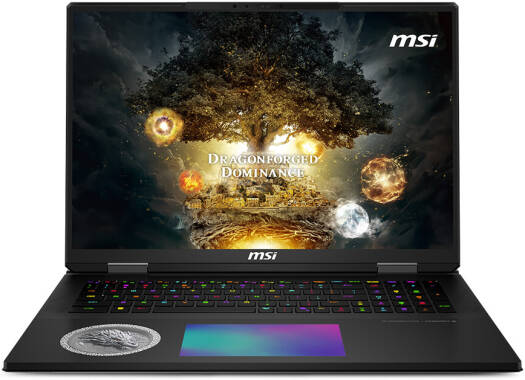 msi2 MSI Titan 18 HX Dragon Edition Norse Myth Gaming Laptop, 18" UHD+ Display, Intel Core Ultra 9-285HX 2.1, 64GB RAM, 2TB + 4TB SSD, RTX 5080 16GB GDDR7 GPU, ENG K/B, Win11 Pro, Black | A2XWIG-442US - Image 1
