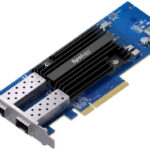Synology E25G30-F2 2-Port 25G SFP28 to PCIe 3.0 Adapter Card, 2 x 25G SFP28 Slots, PCIe 3.0 x8 Interface, Supports SR and LR Transceivers, CPU Offloading Technology | E25G30-F2